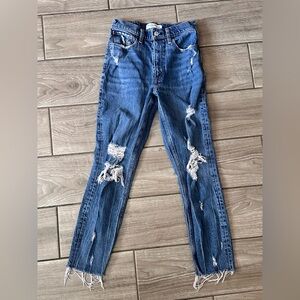 Abercrombie & Fitch Ripped Blue Skinny Jeans